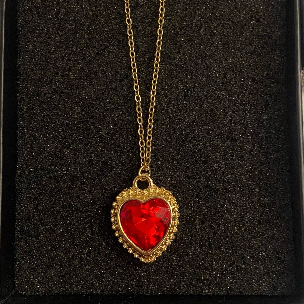 Red and Gold Heart Pendant